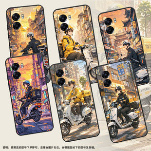 适用OPPOOA57S手机壳4G2022国外PFTM20硅胶0pp0A58x纯黑色CPH2577高级A80/A74/A77防摔5G城市街道保护套