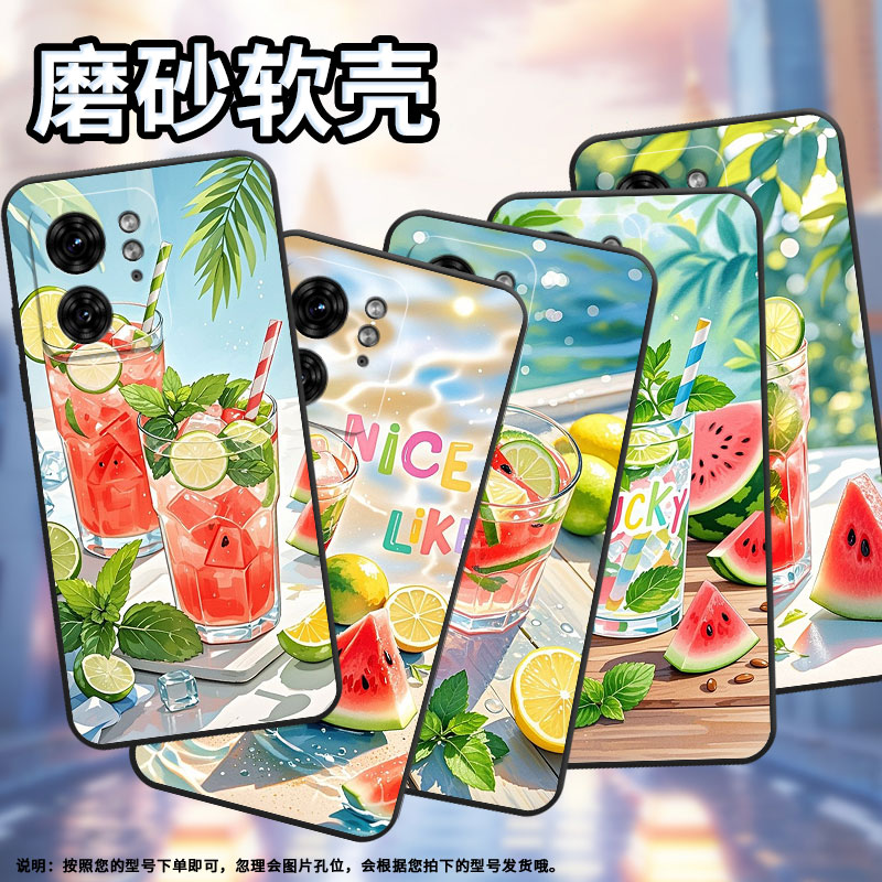 适用MOTOX30Pro手机壳XT2243-2西瓜饮水S50Neo摩托罗拉G85防摔Edge40高级50Pro个性XT2401-2软壳保护套