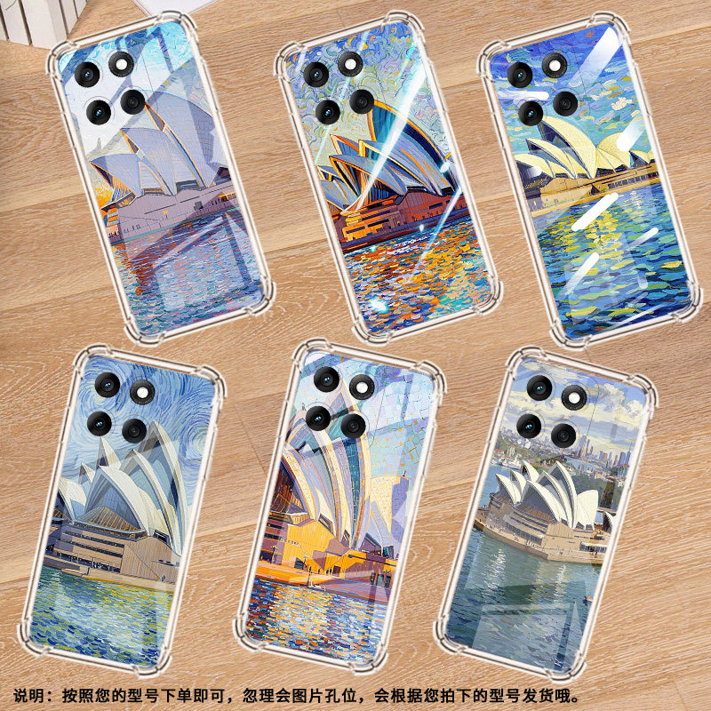 适用摩托罗拉Edge50Pro手机壳MOTOG75潮流悉尼歌剧院Edge60防摔气囊壳MotoG86硅胶MotoG86Power时尚保护套