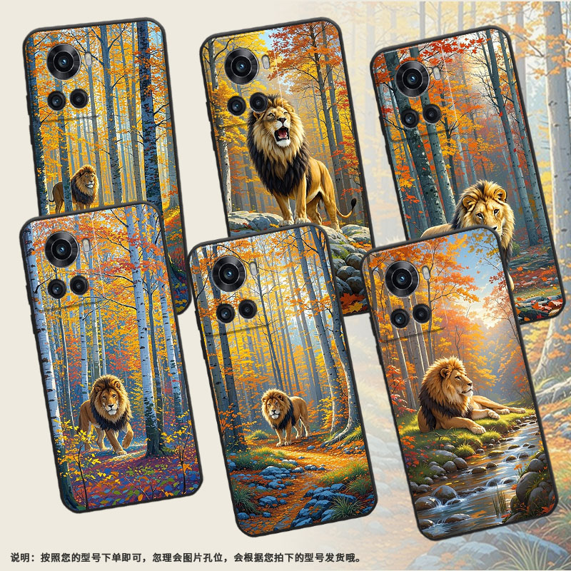 适用一加10T手机壳KB2001时尚Ace5Pro一加Ace磨砂壳Oneplus10R秋日里狮子1+13T耐磨ACEPro商务PGZ110保护套
