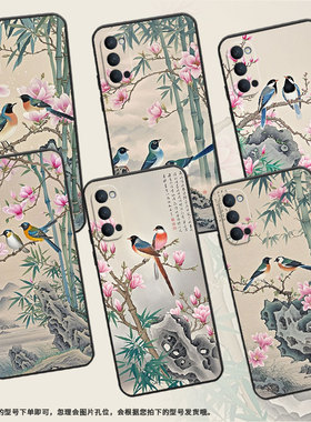 适用OPPOReno手机壳10x纯黑色PCCM00商务0pp0RenoZ保护套Ace22只报春鸟Reno2高级感PCKM70轻薄Reno5F软壳