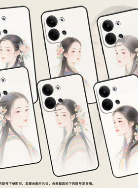 适用opporeno3pro手机壳cph2109耐磨民族美女保护套reno9全包边reno5pro+硅胶pjh110商务reno12pro磨砂壳