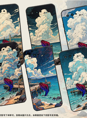 适用华硕ROG3手机壳海边码头耐磨AsusROGPhone5s磨砂壳华硕ROG5全包边ZS676KS防摔ZS673KS个性硅胶保护套