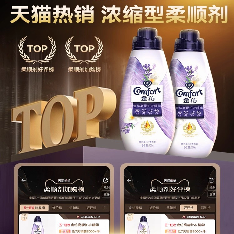 金纺柔顺剂薰衣草香官方正品高能持久留香洗衣服护理剂非洗衣液