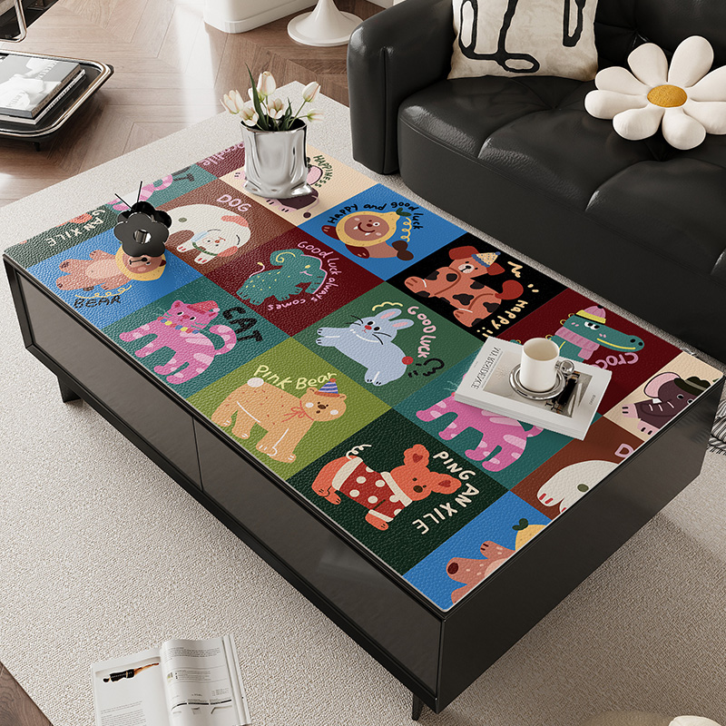 卡通皮革桌垫防油防水免洗茶几垫