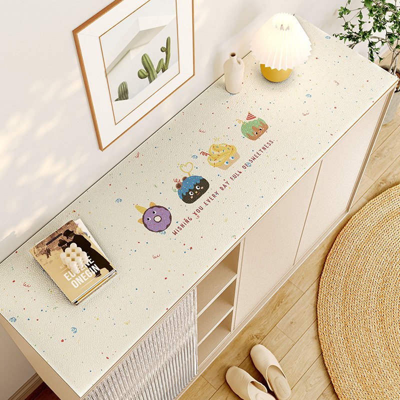 餐柜桌垫轻奢高级感可裁剪长条电视柜台面保护垫玄关鞋柜皮革垫