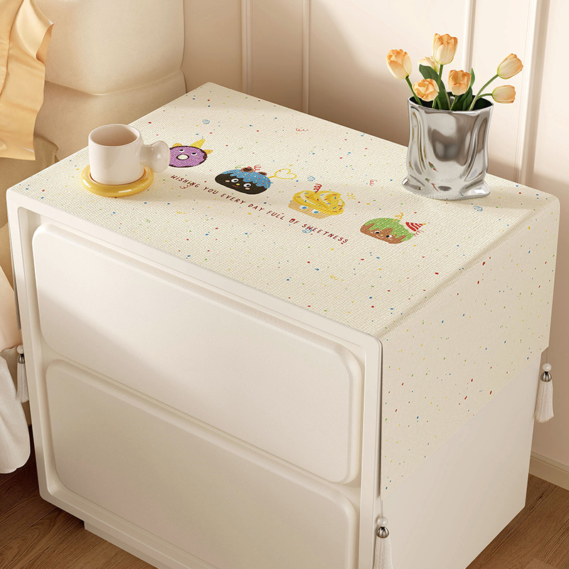 米迪莎可爱卡通床头柜盖布