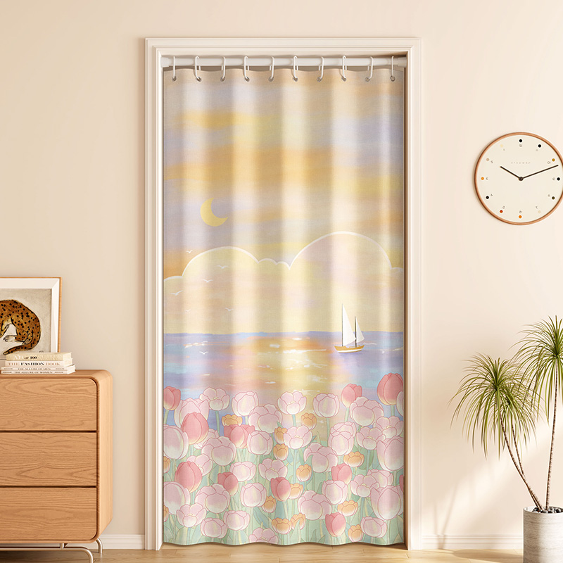 门帘厨房遮挡帘厕所窗帘免打孔