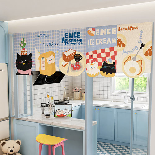 卡通门帘儿童房魔术贴异形吊旗