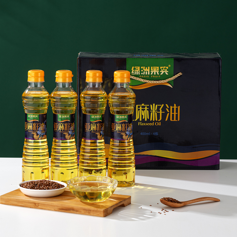 新疆绿洲果实冷榨一级亚麻籽油