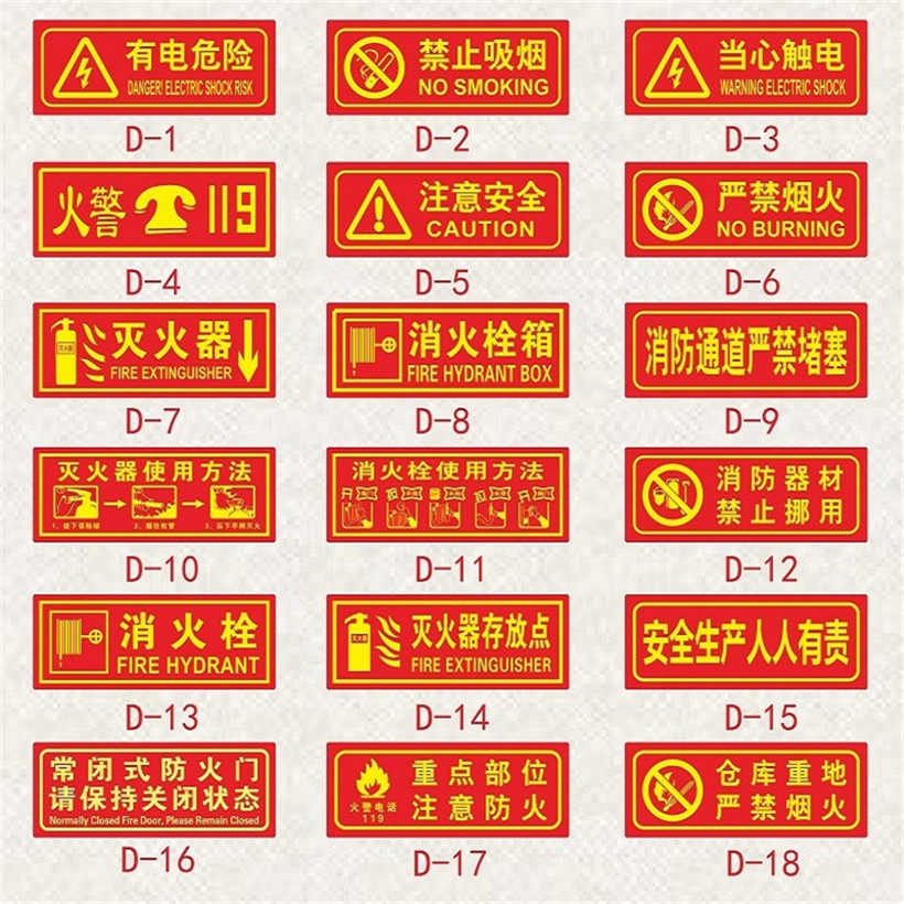 pvc防水自带背胶当心触电标识牌