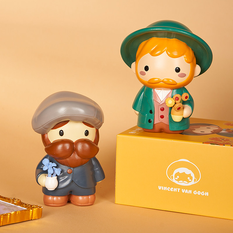 物兮物致敬大师梵高莫奈萌版摆件
