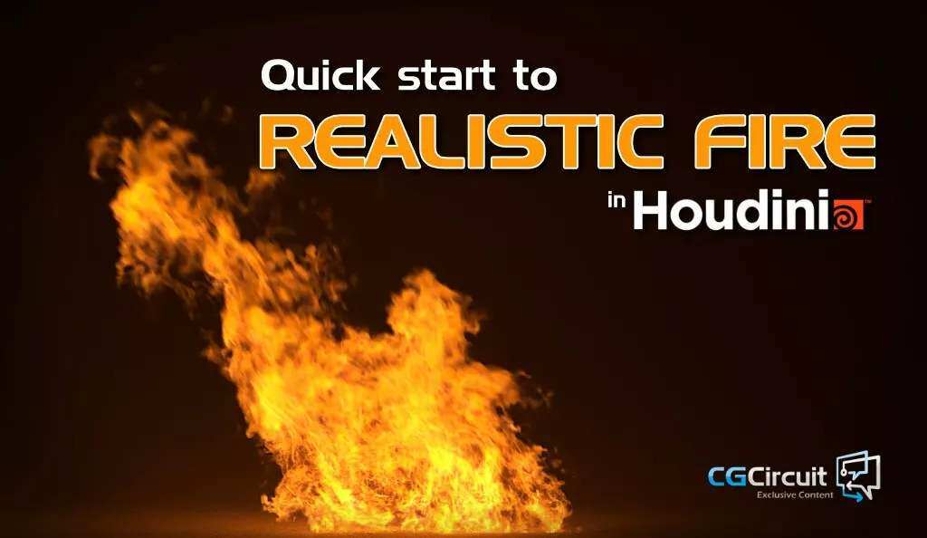 houdini 写实拉丝火焰快速教程 realistic fire in houdini z130.