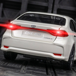 32仿真12代卡罗啦合金汽车模型声光回力玩具车收藏金属摆件送礼