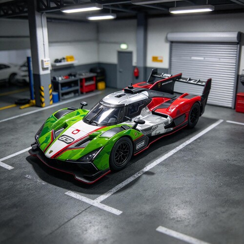 1:24仿真兰博基尼LAMBORGHINI SC63拉花款合金车模摆件送男生礼物
