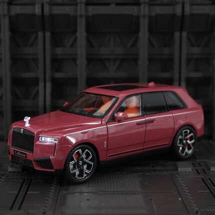 1:24仿真劳斯莱斯库里南轿车合金模型汽车摆件收藏转向避震玩具车