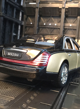 1:24仿真大奔迈巴赫62S儿童男孩车合金轿车模型摆件收藏送男朋友