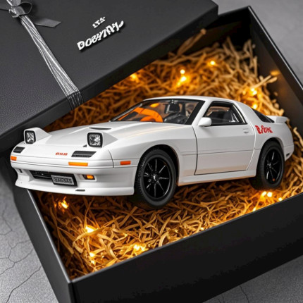 1:24仿真马自达RX-7合金汽车模型声光回力儿童玩具车礼物金属摆件
