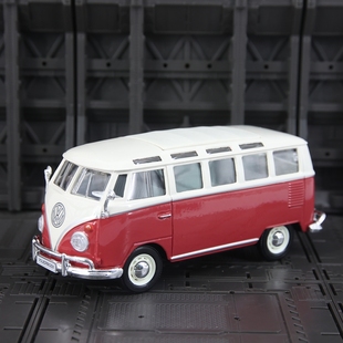 Samba合金复古巴士模型汽车摆件收藏礼物 Van 25仿真Volkswagen