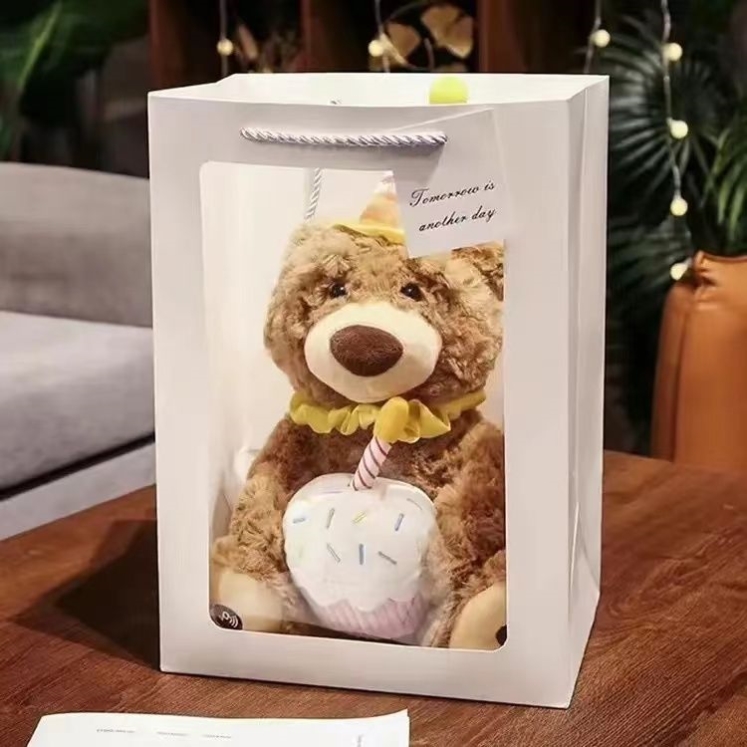 生日快乐生日唱歌小熊礼物女生毛绒毛绒玩具闺蜜生日礼物玩偶公仔