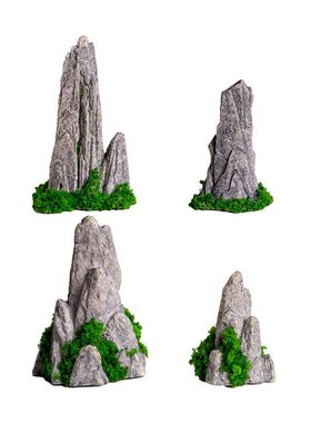 微景观创意仿真假山水瀑布奇石 苔藓园艺造景DIY装饰品配件小摆件