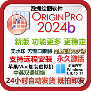 pro中英文版 M4远程安装 2021安装 Mac 包Win origin2024b软件安装
