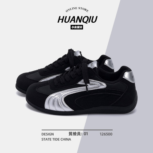 2025新款百搭内增高女款德训鞋