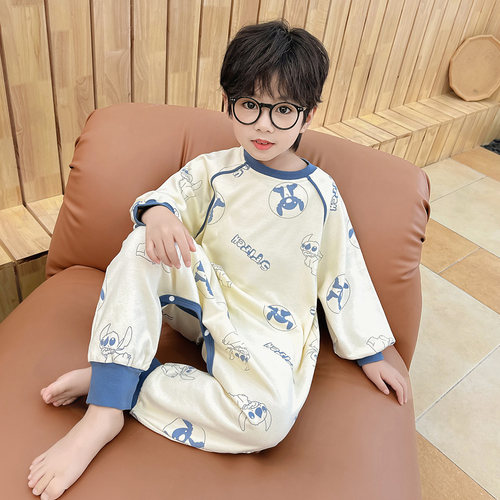 睡袋儿童秋款秋装连体家居服