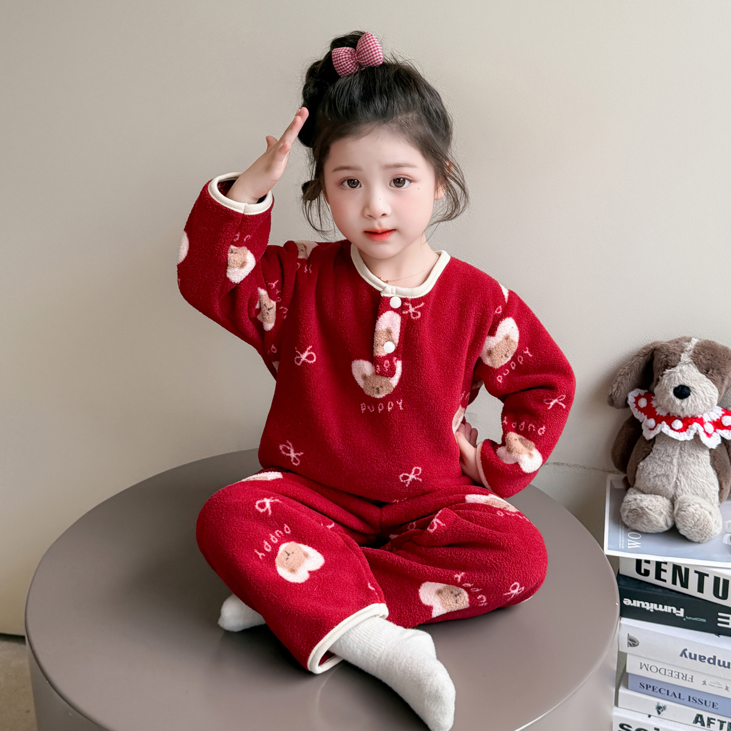 女童睡衣秋冬季2025新款儿童