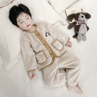 儿童睡衣珊瑚绒加绒加厚家居服