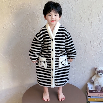 男童珊瑚绒睡袍家居服