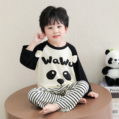 男童睡衣春秋款莫代尔长袖长裤