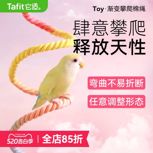 它适鹦鹉旋转攀爬绳玄凤牡丹虎皮秋千攀爬玩具棉绳站杆鸟鹦鹉用品
