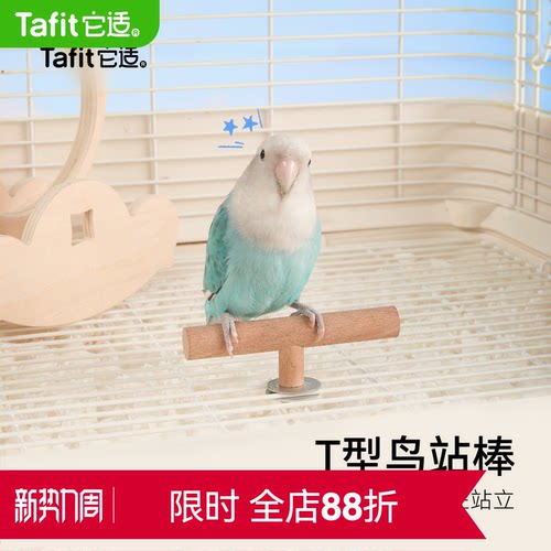 它适站棒牡丹虎皮玄凤鹦鹉小鸟玩具用品磨喙磨牙啃咬攀爬鸟笼适配