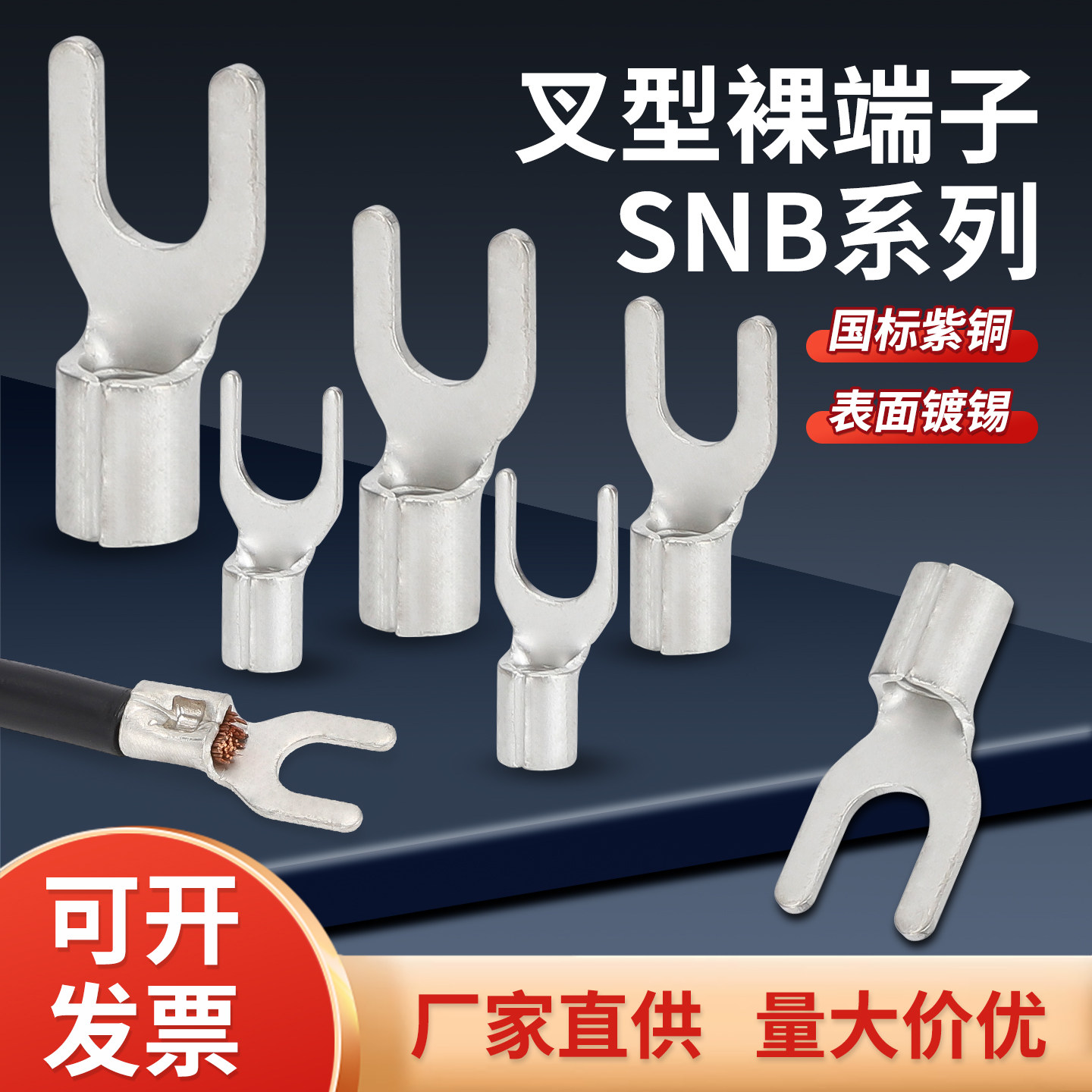 SNB冷压线鼻子国标紫铜