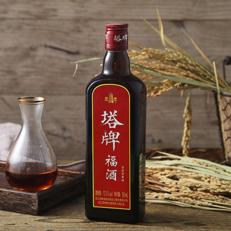 塔牌福酒500ml瓶装半干型花雕酒手工酿造黄酒10度老酒绍兴特产