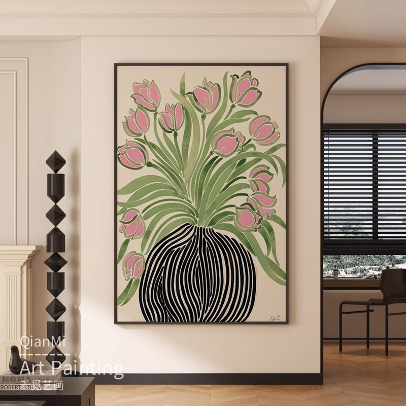 现代植物花卉客厅沙发背景墙装饰画玄关走廊过道挂画餐厅壁画家居图片