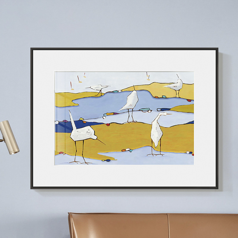 抽象动物儿童房客厅装饰画现代卡通艺术餐厅挂画晶瓷壁画极简北欧图片
