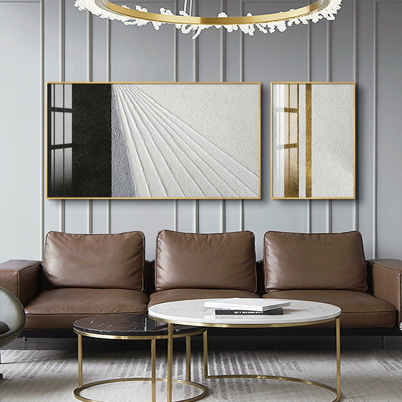 延展轻奢风客厅两联挂画沙发背景抽象装饰画卧室床头个性艺术壁画