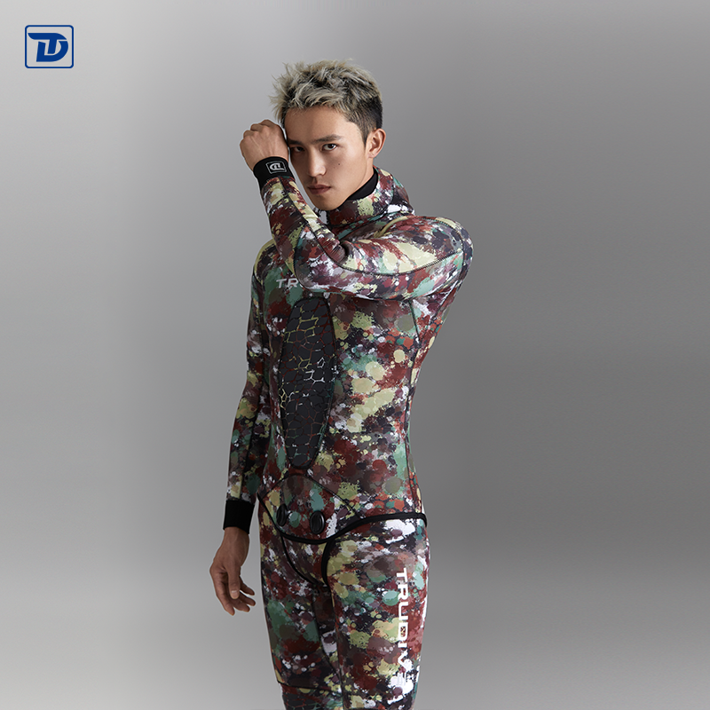 TRUDIVE睿潜渔猎潜水服男全身防水套装深潜保暖分体水母服湿衣冬