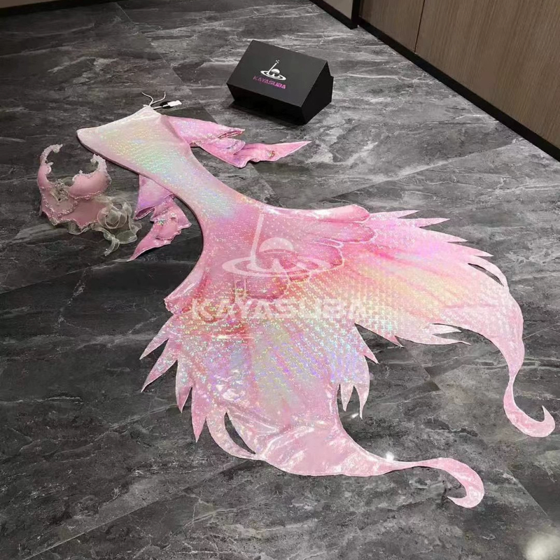 KAYASUBA手工款洛翎粉系列光泽美人鱼尾巴潜水拍摄鱼尾海洋馆泳衣