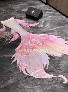 KAYASUBA手工款洛翎粉系列光泽美人鱼尾巴潜水拍摄鱼尾海洋馆泳衣