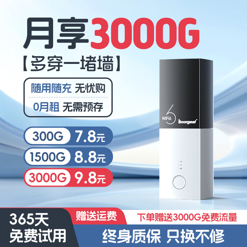 随身wifi2025新款移动无线wi-fi6流量上网卡高速不限流无线网络热点4g便携出租屋宽带路由器免插卡车载wilf
