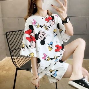 短袖短裤菠萝睡衣女夏天薄款套装可外穿学生可爱甜美家居服两件套