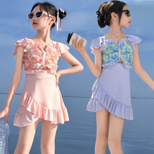 儿童泳衣2025夏季新款女大童游泳