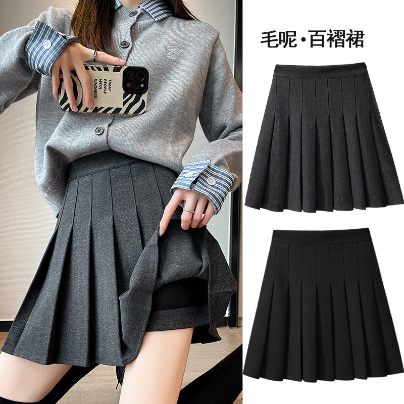 女童毛呢百褶裙女宝宝半身裙裤2026春秋冬休闲韩版学院风jk短裙潮,童装/婴儿装/亲子装,半身裙,淘宝优惠券,粉丝福利购,淘宝优惠卷