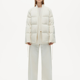 假两件鹅绒服EBE4EIN026 休闲百搭拼接西装 ED羽绒服女2025冬季 新款