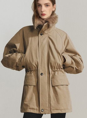 MC羽绒服女2025冬新品收腰两件套90鹅绒羊毛领羽绒外套MBE4EIN069