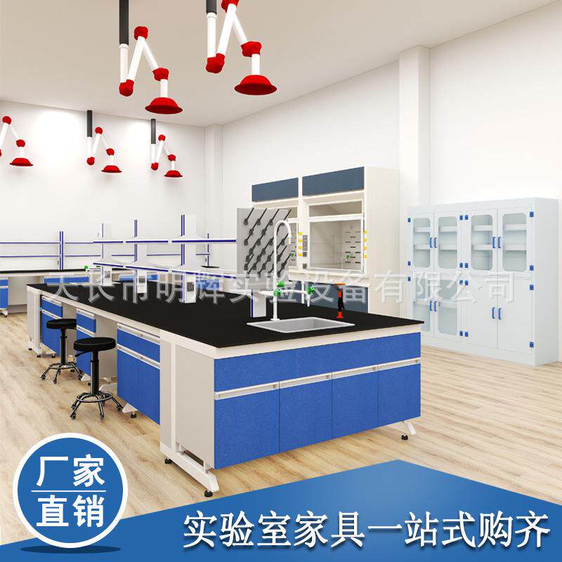 实验室全钢实验台中央台边台化验室工作台防腐化验台实验室家具