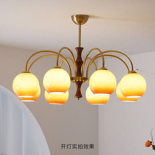 北欧客厅灯语音控制美式房间
